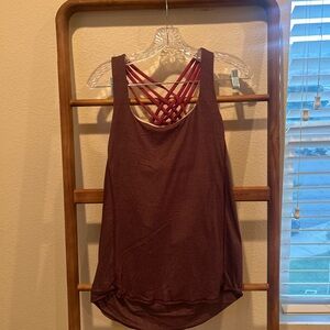 Lululemon Athletica Maroon Strappy Tank Top